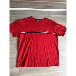 Vintage 90s Nautica Graphic Red Nautical NS-83 T-Shirt‎ Mens Size XL Made In USA
